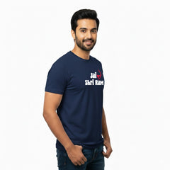Men’s Graphic Print Round Neck T-Shirt- Jai Shree Ram (170 GSM single jersey)