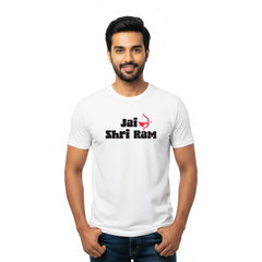 Men’s Graphic Print Round Neck T-Shirt- Jai Shree Ram (170 GSM single jersey)