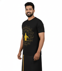 Men’s Graphic Print Round Neck T-Shirt- Ayyappan (170 GSM single jersey)