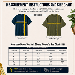 Women’s Plain Crop top Oversized Half Sleeve