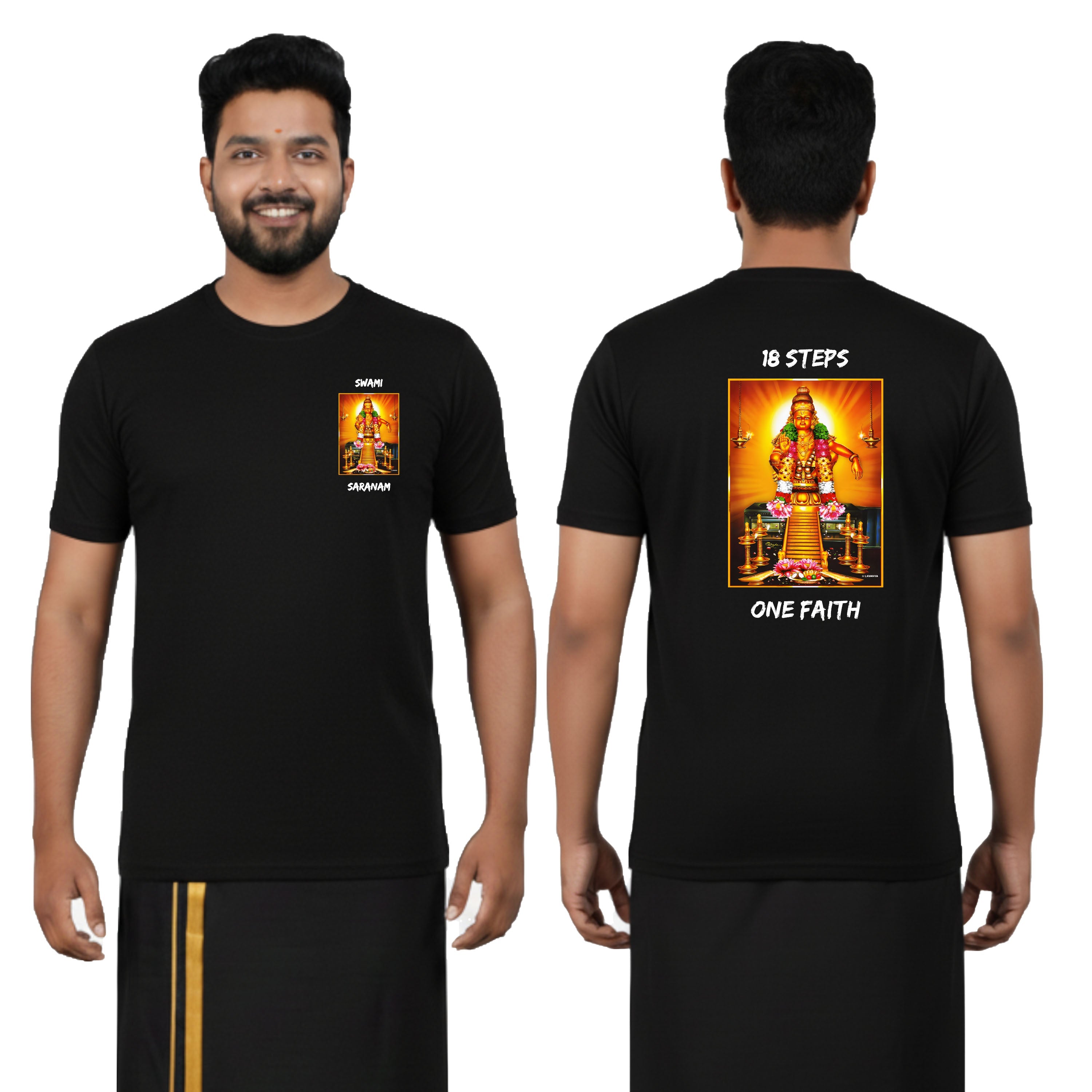 Men’s Graphic Print Round Neck T-Shirt - Ayyappan
