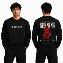 Men’s Graphic Print Round Neck Sweatshirt - 270 GSM