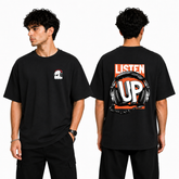 Men’s Oversized T-Shirt - Listen Up (225 GSM heavyweight fabric)