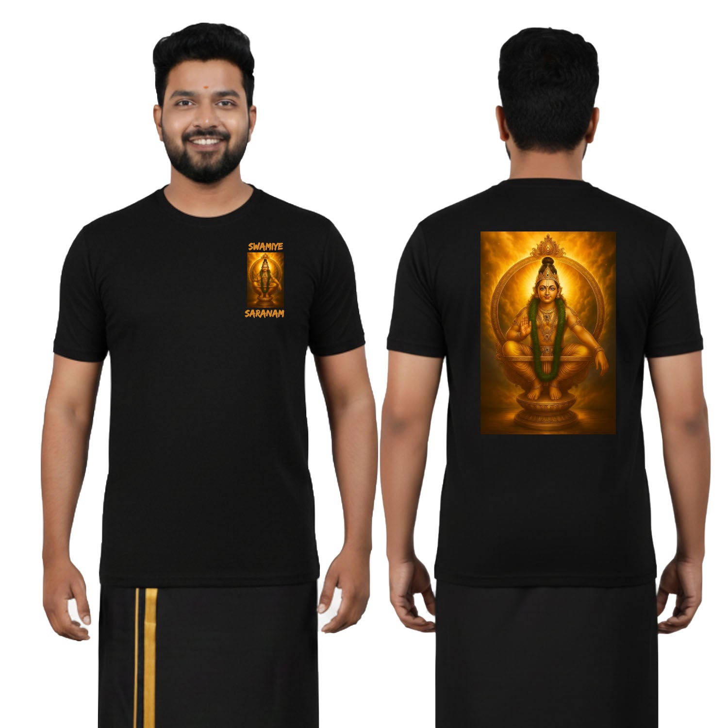Men’s Graphic Print Round Neck T-Shirt - Ayyappan