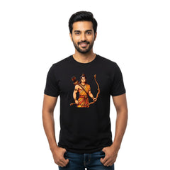 Men’s Graphic Print Round Neck T-Shirt- Jai Shree Ram (170 GSM single jersey)