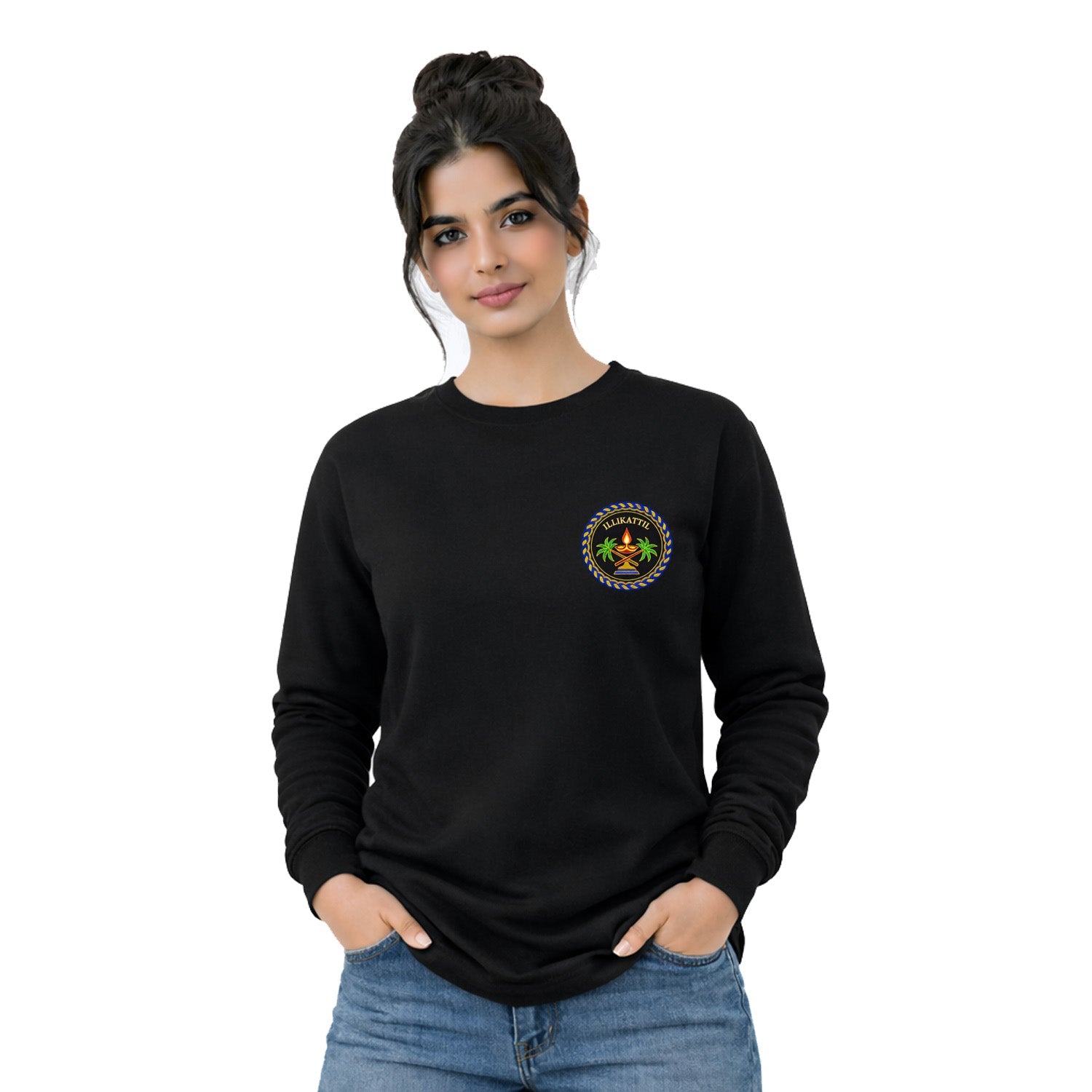 Women’s Graphic Print Round Neck Sweatshirt - 270 GSM