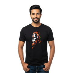 Men’s Graphic Print Round Neck T-Shirt- Hanuman (170 GSM single jersey)