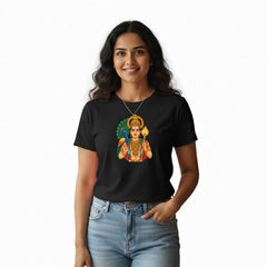 Women’s Graphic Print Round Neck T-Shirt- Murugan (170 GSM single jersey)