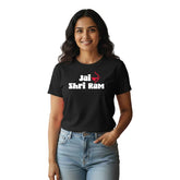Women’s Graphic Print Round Neck T-Shirt- Jai Shree Ram (170 GSM single jersey)