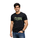 Men’s Graphic Print Round Neck T-Shirt-Jesus(170 GSM single jersey)
