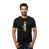 Men’s Graphic Print Round Neck T-Shirt- Krishna (170 GSM single jersey)