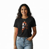 Women’s Graphic Print Round Neck T-Shirt- Hanuman(170 GSM single jersey)
