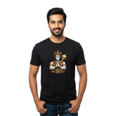Men’s Graphic Print Round Neck T-Shirt- Hanuman (170 GSM single jersey)
