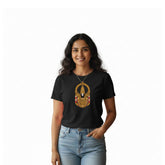 Women’s Graphic Print Round Neck T-Shirt-Thirupathi Balaji (170 GSM single jersey)