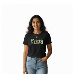 Women’s Graphic Print Round Neck T-Shirt-Jesus(170 GSM single jersey)