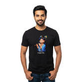 Men’s Graphic Print Round Neck T-Shirt- Krishna (170 GSM single jersey)