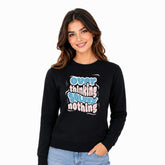 Women’s Graphic Print Round Neck Sweatshirt - 270 GSM