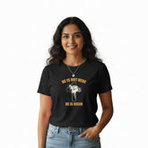 Women’s Graphic Print Round Neck T-Shirt-Jesus(170 GSM single jersey)