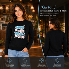 Women’s Graphic Print Round Neck Sweatshirt - 270 GSM