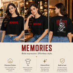 Women’s Oversized Half Sleeve Crop Top - 220 GSM