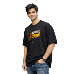 Crew Neck oversized t-shirt - എന്തൂട്ടാ ഗഡി(225 GSM heavyweight fabric)
