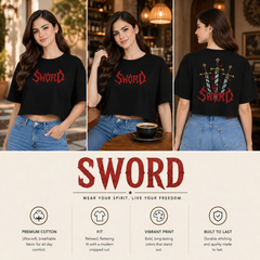 Women’s Oversized Half Sleeve Crop Top - 220 GSM