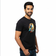 Men’s Graphic Print Round Neck T-Shirt- Jai Shree Ram (170 GSM single jersey)
