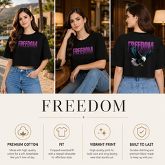 Women’s Oversized Half Sleeve Crop Top - 220 GSM