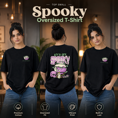 Women’s Oversized Graphic T-Shirt - Spooky (225 GSM heavyweight fabric)