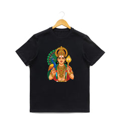 Women’s Graphic Print Round Neck T-Shirt- Murugan (170 GSM single jersey)