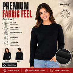 Women’s Plain Round Neck Sweatshirt