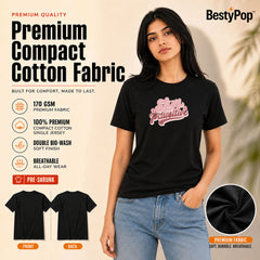 Dog Lover's Round Neck T-Shirts For Women - Stay Pawsitive - (170 GSM) single jersey