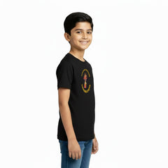 Boy's Graphic Print Round Neck T-Shirt- Ayyappan