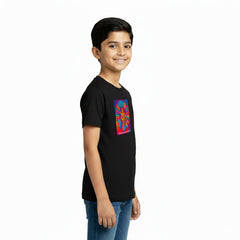 Boy’s Graphic Print Round Neck T-Shirt- Ayyappan