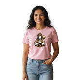 Women’s Graphic Print Round Neck T-Shirt- Hanuman(170 GSM single jersey)