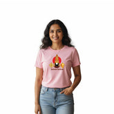 Women’s Graphic Print Round Neck T-Shirt-Thirupathi Balaji (170 GSM single jersey)