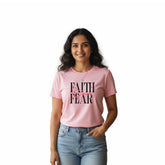 Women’s Graphic Print Round Neck T-Shirt-Jesus(170 GSM single jersey)