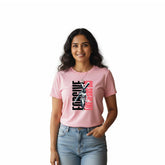Women’s Graphic Print Round Neck T-Shirt-Jesus(170 GSM single jersey)
