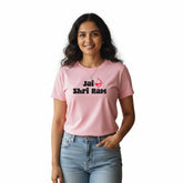 Women’s Graphic Print Round Neck T-Shirt- Jai Shree Ram (170 GSM single jersey)