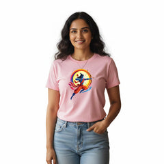 Women’s Graphic Print Round Neck T-Shirt- Jai Shree Ram (170 GSM single jersey)