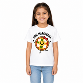 Pizza Family Matching Round Neck T-Shirt for Daughter –Mini Margherita- (170 GSM) single jersey