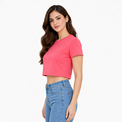 Women's Crop top half sleeve - 220 GSM
