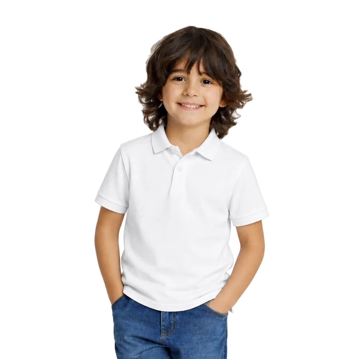 Boy’s Plain Polo T-Shirt - 250 GSM (60% Cotton 40% Polyester)