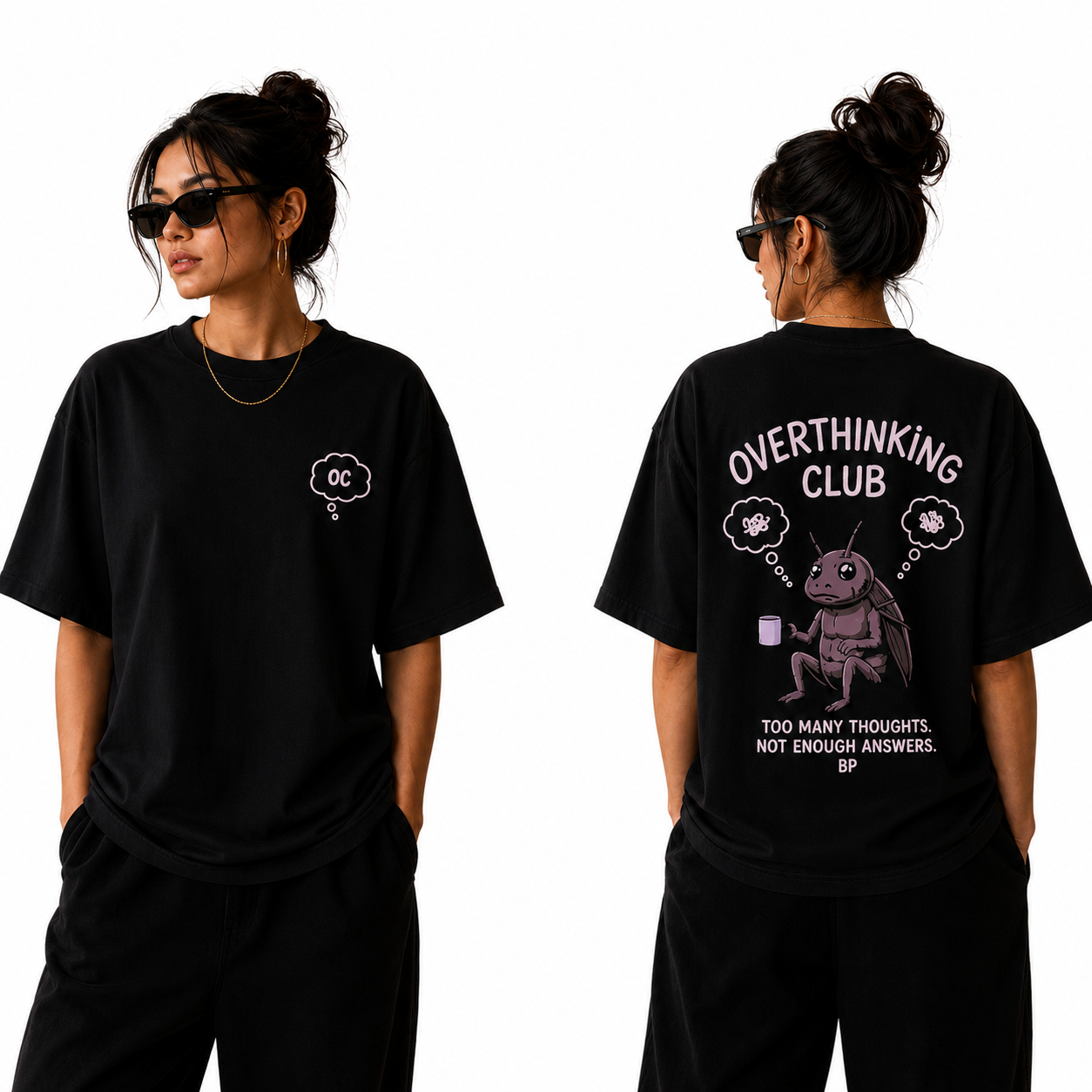 Women’s Oversized T-Shirt - Overthinking Club