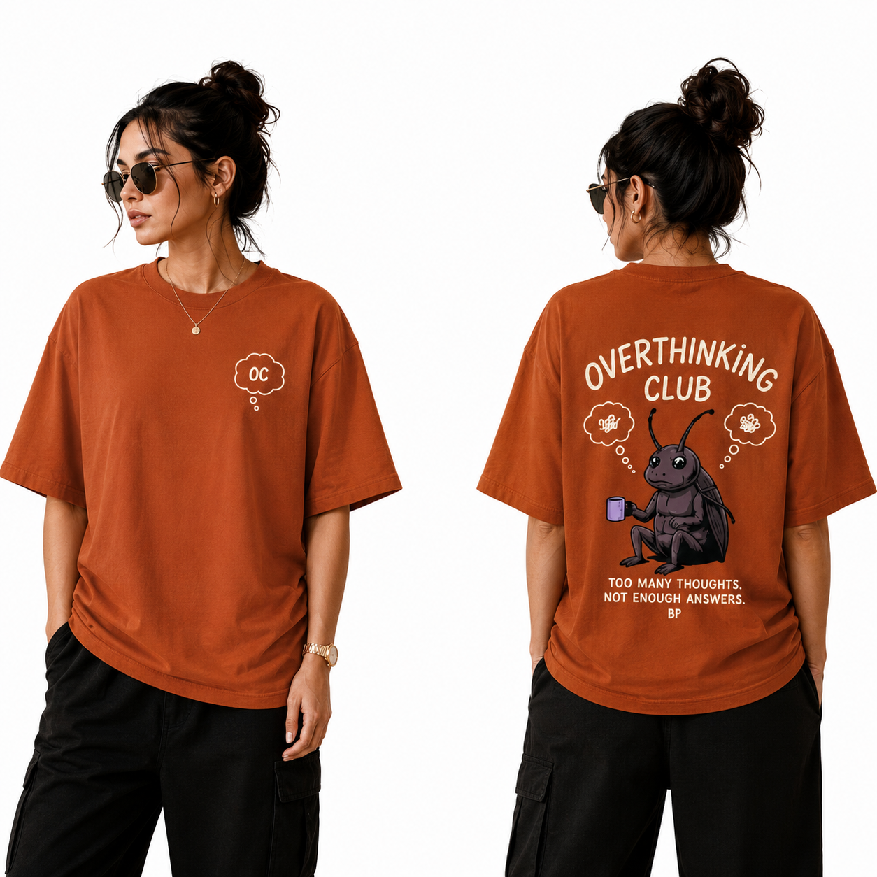 Women’s Oversized T-Shirt - Overthinking Club