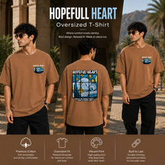 Men’s Oversized T-Shirt - Hopeful Heart (225 GSM heavyweight fabric)