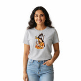 Women’s Graphic Print Round Neck T-Shirt- Jai Shree Ram (170 GSM single jersey)