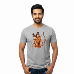 Men’s Graphic Print Round Neck T-Shirt- Jai Shree Ram (170 GSM single jersey)