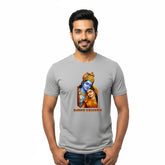 Men’s Graphic Print Round Neck T-Shirt- Krishna (170 GSM single jersey)