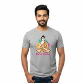 Men’s Graphic Print Round Neck T-Shirt- Buddha (170 GSM single jersey)